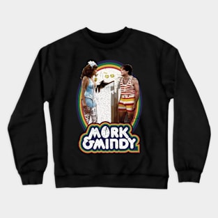 vintage mork mindy his human friend Crewneck Sweatshirt